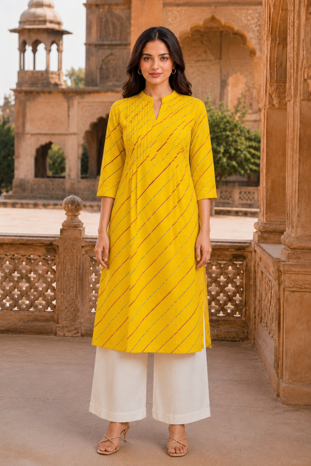 Kanak Leheriya Grace Pintuck Cotton Kurta