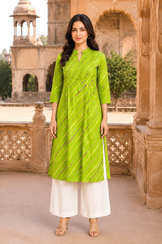 Harit Leheriya Grace Pintuck Cotton Kurta