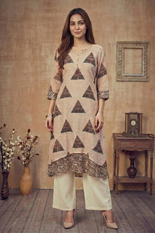 Desert Geometry Ajrakh Mulmul Dress