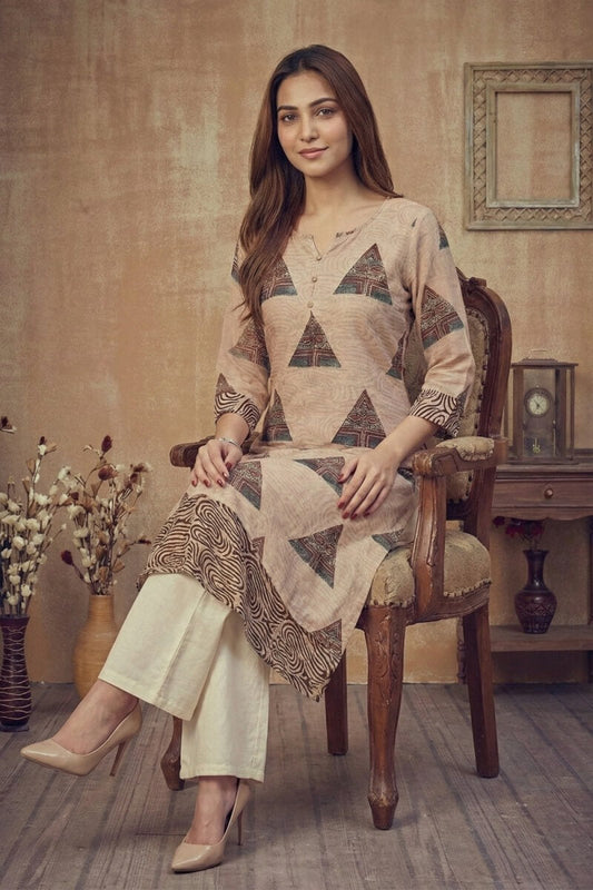 Desert Geometry Ajrakh Mulmul Dress