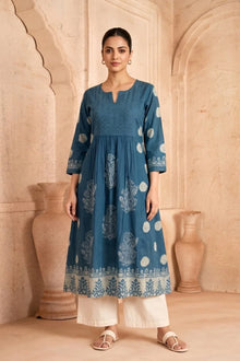 Indigo Aster Embroidered Kurta