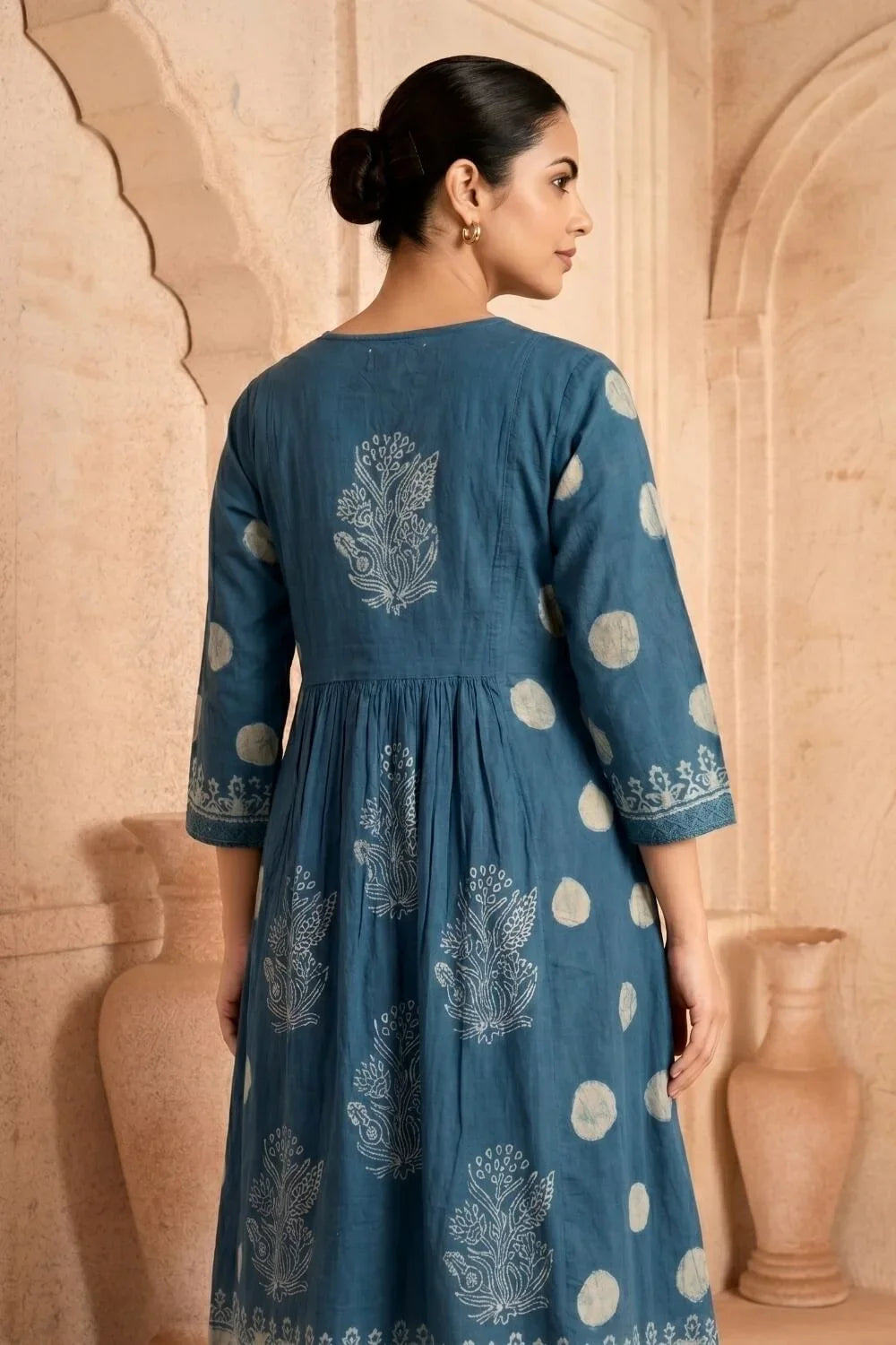 Indigo Aster Embroidered Kurta