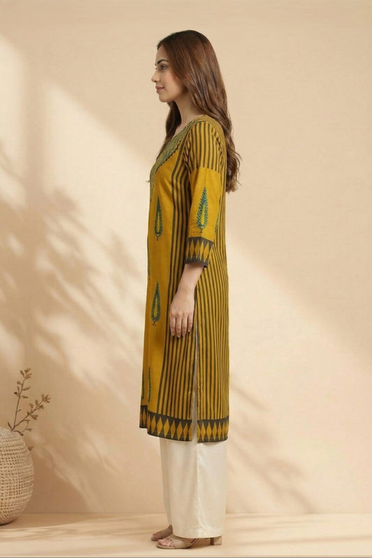 Amber Veda Ajrakh Modal Kurta