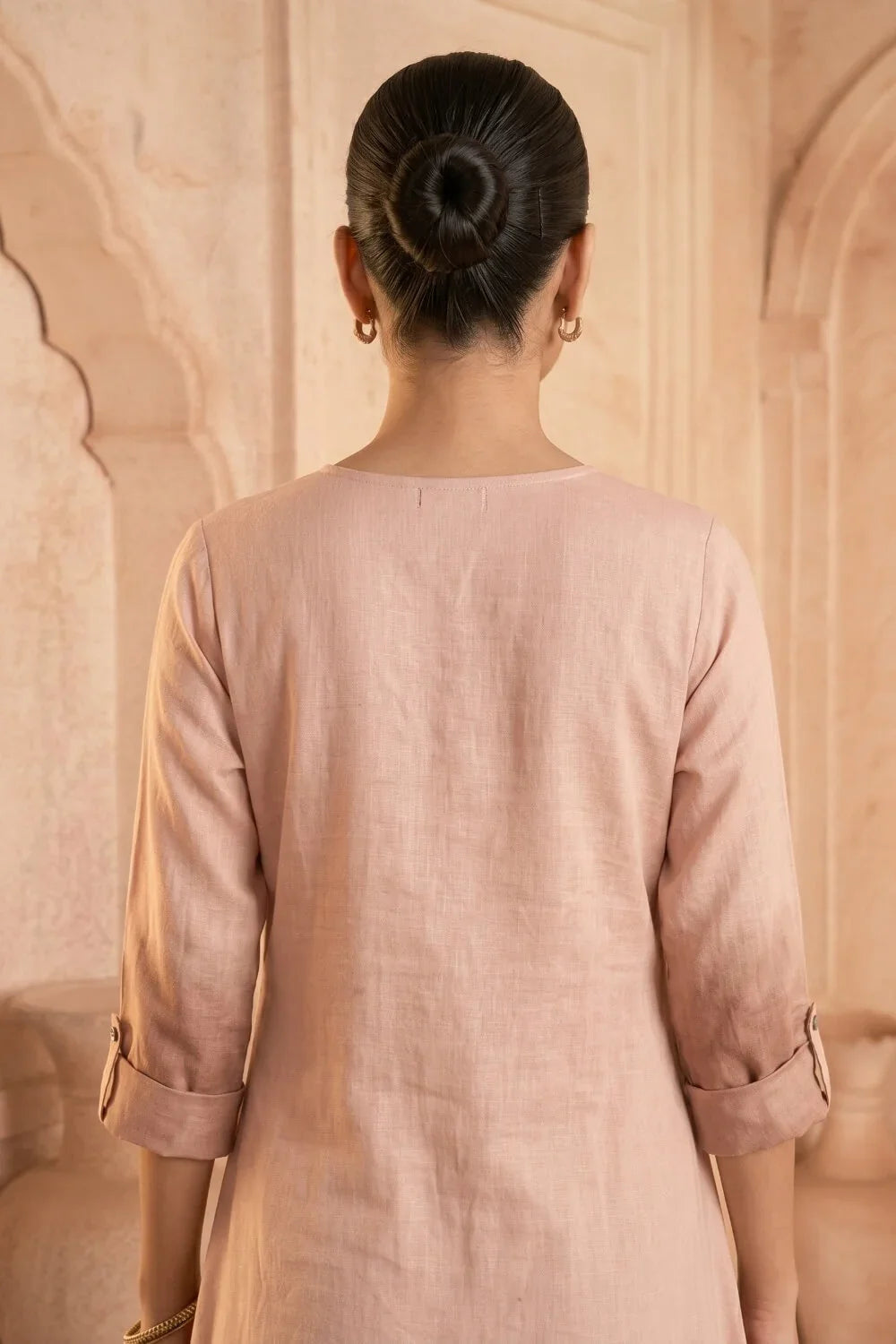 Cocoa Cascade Ombre Mulmul Layered Dress