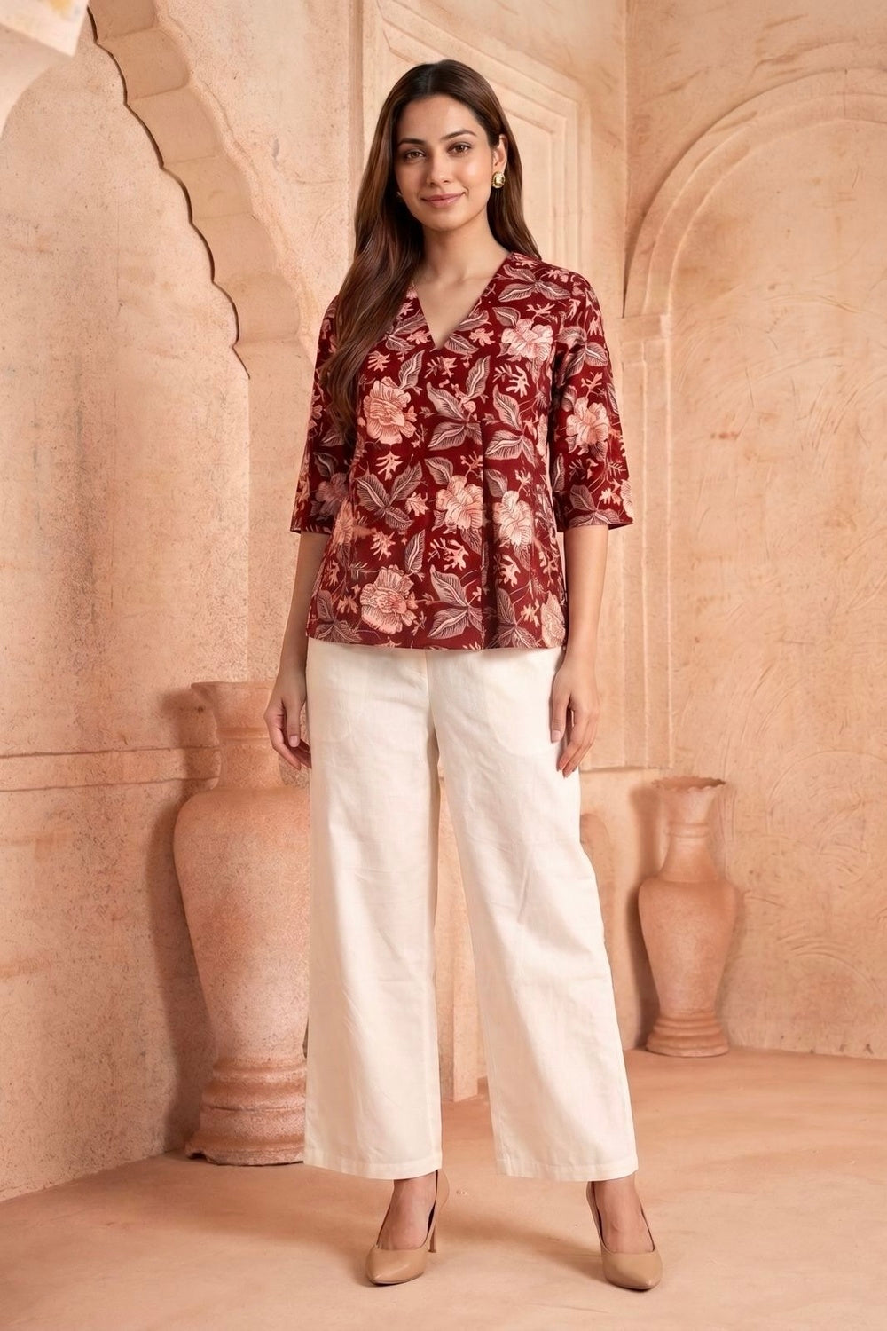Mehraz Hand Block Printed Cotton Top