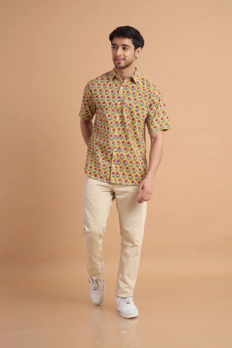 Handcrafted Block Print Cotton Shirt