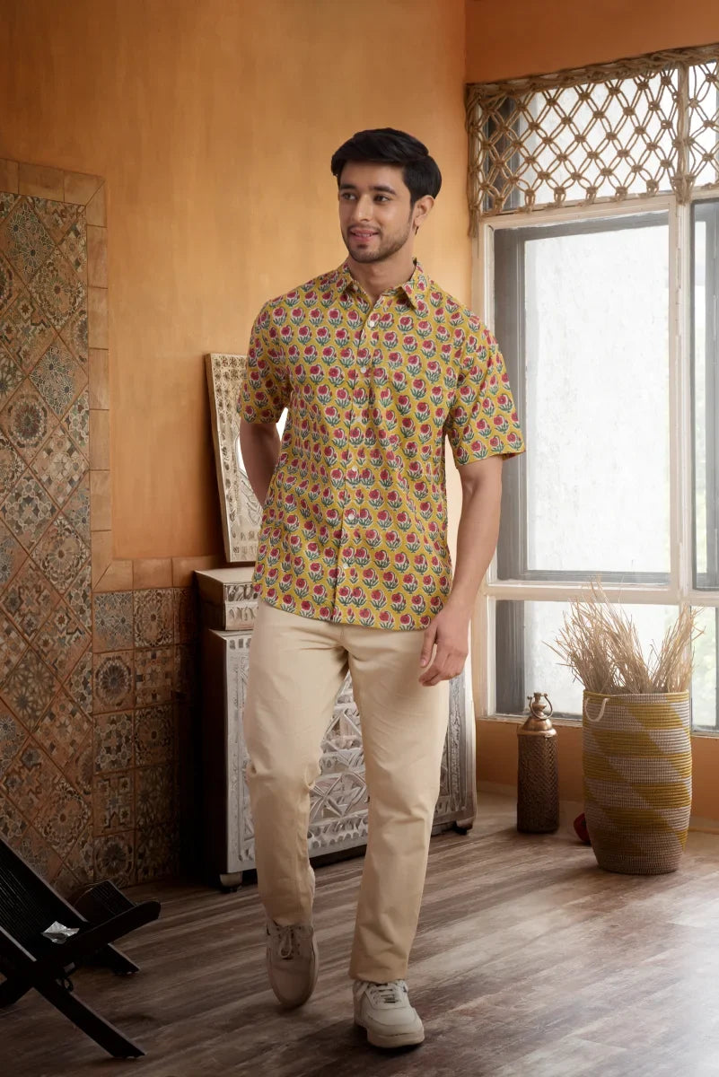 Handcrafted Block Print Cotton Shirt