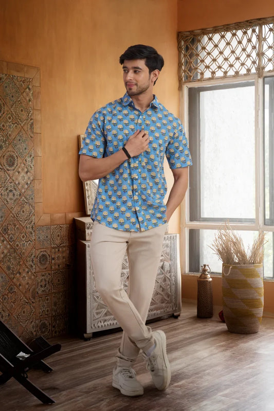 Handcrafted Block Print Cotton Shirt