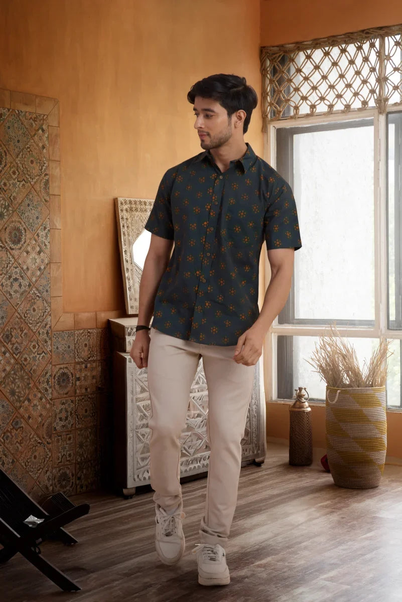 Handcrafted Block Print Cotton Shirt