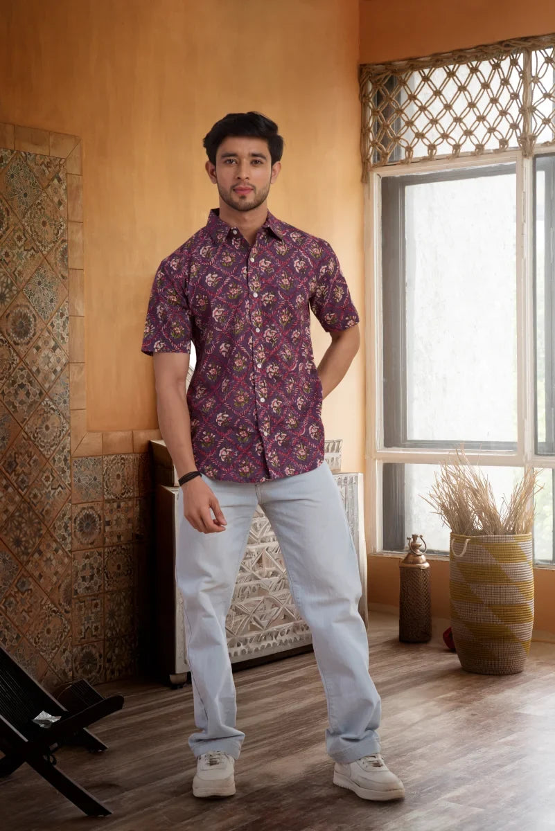 Handcrafted Block Print Cotton Shirt